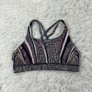 Lululemon Energy Bra (Nulux) Polychromatic Energy Bra 50g Multi Black